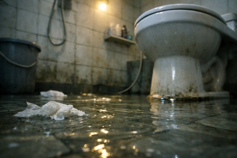 Mơ thấy nhà xí bị ngập nước là điềm báo tài lộc 