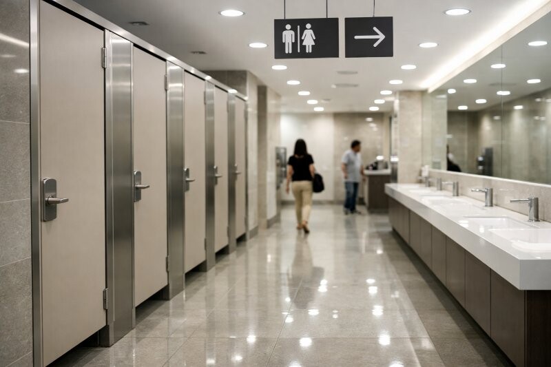 Mơ thấy đi nhà vệ sinh công cộng báo hiệu sự xao nhãng trong công việc 